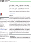 Cover page: Microbial Forensics: Predicting Phenotypic Characteristics and Environmental Conditions from Large-Scale Gene Expression Profiles