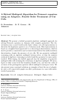 Cover page: Hybrid Multigrid for Adaptive Fourth Order Cut Cells: