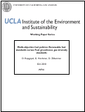 Cover page: Multi-objective fuel policies: Renewable fuel standards versus Fuel greenhouse gas intensity standards