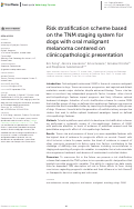 Cover page: Risk stratification scheme based on the TNM staging system for dogs with oral malignant melanoma centered on clinicopathologic presentation.