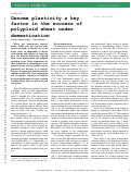 Cover page: Erratum: Genome plasticity a key factor in the success of polyploid wheat under domestication (Science (1862))