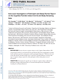 Cover page: Item-Level Investigation of Participant and Study Partner Report on the Cognitive Function Index from the A4 Study Screening Data