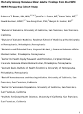 Cover page: Factors Associated With Mortality Among Homeless Older Adults in California