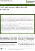 Cover page: The fate of lignin during hydrothermal pretreatment