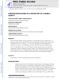 Cover page: Emotion Regulation as a Predictor of Juvenile Arrest