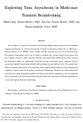 Cover page: Exploiting Time Asynchrony in Multi-User Transmit Beamforming