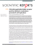 Cover page: Clinically applicable GABA receptor positive allosteric modulators promote ß-cell replication.