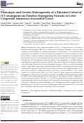 Cover page: Phenotypic and Genetic Heterogeneity of a Pakistani Cohort of 15 Consanguineous Families Segregating Variants in Leber Congenital Amaurosis-Associated Genes.