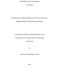 Cover page: Preparing Early Childhood Educators for Diverse Classrooms: Engaging Identity Through Dialogic Pedagogy