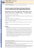 Cover page: Clinical correlates of red blood cell omega-3 fatty acid content in male veterans with peripheral arterial disease