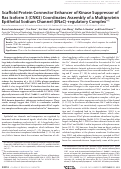 Cover page: Scaffold protein connector enhancer of kinase suppressor of Ras isoform 3 (CNK3) coordinates assembly of a multiprotein epithelial sodium channel (ENaC)-regulatory complex.