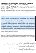 Cover page: The Genomic Architecture of Population Divergence between Subspecies of the European Rabbit