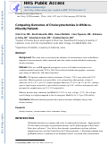 Cover page: Comparing outcomes of cholecystectomies in white vs. minority patients.