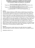 Cover page: Quantitative Assessment of Alkali-Activated Materials: Environmental Impact and Property Assessments