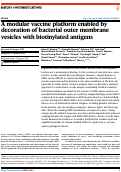 Cover page: A modular vaccine platform enabled by decoration of bacterial outer membrane vesicles with biotinylated antigens