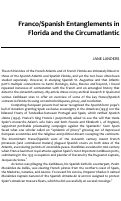 Cover page: Franco/Spanish Entanglements in Florida and the Circumatlantic