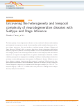 Cover page: Uncovering the heterogeneity and temporal complexity of neurodegenerative diseases with Subtype and Stage Inference