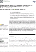 Cover page: Breathing Room: Industrial Zoning and Asthma Incidence Using School District Health Records in the City of Santa Ana, California