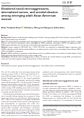 Cover page: Gendered racial microaggressions, internalized racism, and suicidal ideation among emerging adult Asian American women