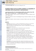 Cover page: Familial incidence and associated symptoms in a population of individuals with nonsyndromic craniosynostosis