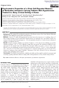 Cover page: Psychometric Properties of a Short Self-Reported Measure of Medication Adherence Among Patients With Hypertension Treated in a Busy Clinical Setting in Korea