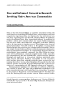 Cover page: Free and Informed Consent in Research Involving Native American Communities