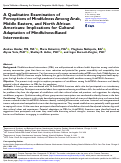 Cover page: A Qualitative Examination of Perceptions of Mindfulness Among Arab, Middle Eastern, and North African Americans: Implications for Cultural Adaptation of Mindfulness-Based Interventions.