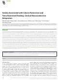 Cover page: Satiety Associated with Calorie Restriction and Time-Restricted Feeding: Central Neuroendocrine Integration.