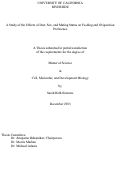 Cover page: A Study of the Effects of Diet, Sex, and Mating Status on Feeding and Oviposition Preference