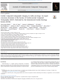 Cover page: Cardiac computed tomographic imaging in cardio-oncology: An expert consensus document of the Society of Cardiovascular Computed Tomography (SCCT). Endorsed by the International Cardio-Oncology Society (ICOS).