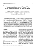 Cover page: Transport and burial rates of10Be and231Pa in the Pacific Ocean during the Holocene period