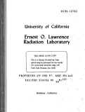 Cover page: PROPERTIES OF THE 57-AND 351-keV EXCITED STATES IN 59Pr143