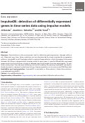 Cover page: ImpulseDE: detection of differentially expressed genes in time series data using impulse models.