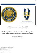 Cover page: The Trump’s Administration Zero-Tolerance Immigration Policy and Its Impact on Migrant Children's Well-Being