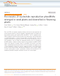 Cover page: Pre-meiotic 21-nucleotide reproductive phasiRNAs emerged in seed plants and diversified in flowering plants.