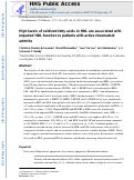 Cover page: High levels of oxidized fatty acids in HDL are associated with impaired HDL function in patients with active rheumatoid arthritis