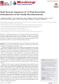 Cover page: Draft Genome Sequences of 13 Plant-Associated Actinobacteria of the Family Microbacteriaceae