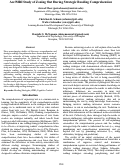 Cover page: An fMRI Study of Zoning Out During Strategic Reading Comprehension