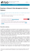 Cover page: Roadmap: A research data management advisory platform