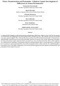 Cover page: Praxis, Demonstration and Pantomime: A Motion Capture Investigation of Differences in Action Performances