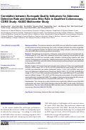 Cover page: Correlation between Surrogate Quality Indicators for Adenoma Detection Rate and Adenoma Miss Rate in Qualified Colonoscopy, CORE Study: KASID Multicenter Study.