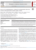 Cover page: Novel 4-[4-(4-methylpiperazin-1-yl)phenyl]-6-arylpyrimidine derivatives and their antitrypanosomal activities against T.brucei