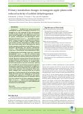 Cover page: Primary reduced metabolism changes in transgenic apple plants with activity of sorbitol dehydrogenase