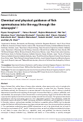 Cover page: Chemical and physical guidance of fish spermatozoa into the egg through the micropyle,