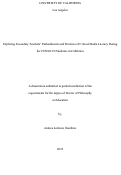 Cover page: Exploring Secondary Teachers’ Embodiments and Practices of Critical Media Literacy During the COVID-19 Pandemic in California