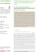 Cover page: Predicting behavioural responses to novel organisms: state-dependent detection theory