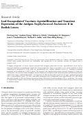 Cover page: Leaf-Encapsulated Vaccines: Agroinfiltration and Transient Expression of the Antigen Staphylococcal Endotoxin B in Radish Leaves.