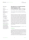 Cover page: Management of failed stainless steel implants in the oromaxillofacial region of dogs