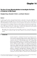 Cover page: The Use of Laser Microirradiation to Investigate the Roles of Cohesins in DNA Repair