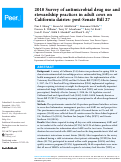 Cover page: 2018 Survey of antimicrobial drug use and stewardship practices in adult cows on California dairies: post-Senate Bill 27